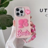 ราคา Cartoon Pink Barbie Wrist Strap Lanyard Phone Case for IPhone 11 Case 14 Pro Max 15 Pro Max Case IPhone 7 Plus 8 Plus 13 12 X XS XS Max XR Silicone Soft Cover (21920352560)