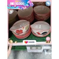 ราคา ชามตราไก่ 6 นิ้ว 4ใบ ชุด ชามก๋วยเตี๋ยวเรือ ชามไก่แท้จากลำปาง มีหลายลาย (9879842744)
