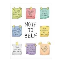 ราคา ศิลปะบนผ้าใบสไตล์นอร์ดิก Note To Self คำคมสร้างแรงบันดาลใจเพื่อสุขภาพจิต โปสเตอร์สำหรับตกแต่งห้องนั่งเล่น ตกแต่งบ้านสมัยใหม่ 1001 (22840271674)