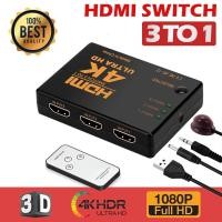 ราคา Ultra HD 4K x 2K HDMI Switch 3x1 Switcher Selector 3D 1080p With IR Remote (336045561)