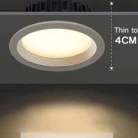 ราคา ไฟดาวน์ไลท์หรี่แสงได้ไฟดาวน์ไลท์ LED 7W 10W 12W 18W 220V โคมไฟติดเพดานไฟสปอร์ตไลท์บ้านห้องรับแขกห้องนอนโคมไฟตกแต่ง LED (22919269502)