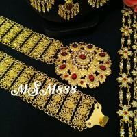 ราคา ชุดเซ็ทเครื่องประดับชุดไทย สีทองสร้อยคอพร้อมต่างหูแบบหนีบ เข็มขัด สร้อยสังวาลย์ D00031 (22546811364)