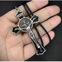 ราคา สร้อยไม้กางเขน จี้ไม้กางเขน สีดำ ขนาดใหญ่ (15473117403)
