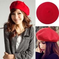 ราคา สต็อคไทย หมวกเบเร่ต์ beret ผู้ใหญ่ หมวกเบเร่ต์สีพื้นสไตล์ฝรั่งเศสฤดูใบไม้ผลิและฤดูหนาวสําหรับสตรี (17199612573)
