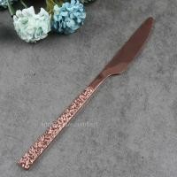 ราคา ช้อนส้อมสแตนเลสสีทองสีโรสโกลด์สีดำสีไทเท ด้ามแบน และด้ามทุบลวดลายหิน สแตนเลสแท้เนื้อหนา (23181740235)