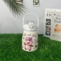 ราคา กระติกน้ำหมูเด้ง สแตนเลส304 เก็บอุณหภูมิได้ กระบอกน้ำ900ML กระบอกน้ำสแตนเลส ขวดน้ำเด็ก แถมฟรี สติ๊กเกอร์ (23041058271)