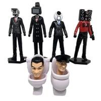 ราคา goya103 12ชิ้น เซ็ต skibidi toilet Man Camera Man TV SPEAKER Human cameraman Action Video Doll Doll PVC Toy dreamdiary (22264792864)
