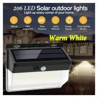 ราคา Warm White High Quality 206 LED ไฟเหลือง 3 โหมด Solar Motion Sensor light led (10463207831)