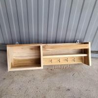 ราคา ตู้แขวนพวงกุญแจ ที่แขวนพวงกุญแจ บานหนากระจก ไม้สักลงสี ตะขอแขวน8ตัว (20553545419)