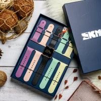 ราคา ของแท้ 100 ลดล้างสตอก SKMEI 1271 นาฬิกาสไตล์แอ๊ปเปิลพร้อมสายเปลี่ยน 5 สีพร้อมกล่องเซ็ตสวยหรู (23245325799)