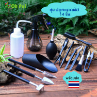ราคา ชุดปลูกแคคตัส อุปกรณ์ปลูกต้นไม้ ชุดพิเศษ 14 ชิ้น สีดำ เกรดพรีเมี่ยม อุปกรณ์ทำสวน ไม้อวบน้ำ ดีไซน์สวย สไตล์มินิมอล รับประกันคุณภาพ (16429161585)