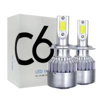 ราคา หลอดไฟหน้ารถ LED C6 ขั้ว H4 H8 H9 H11 9005 HB3 ความสว่าง 6000K 1คู่ (22282321389)