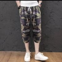 ราคา กางเกงผู้ชาย กางเกงขา7สวนลำลองผู้ชายขาจั้ม ลายทหารใส่ดีผ้ายืดผ้านิ้ม ของเราใหญ่จริงจริง (15915521693)