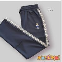 ราคา สาวอวบ กางเกงวอร์มไซส์ใหญ่ปักหมีโป โล แต่งแถบข้าง (19959430637)