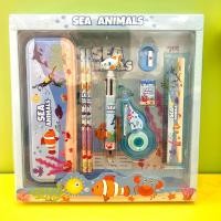 ราคา อุปกรณ์การเรียนชุดเครื่องเขียนชุด 8 ชิ้นกล่องดินสอดินสอปากกาลูกลื่น 6 สีพร้อมเทปลบยางลบฯ ลฯ การออกแบบตัวละครการ์ตูนสไปเดอร์แมนแช่แข็ง (18446548857)
