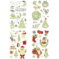 ราคา พร้อมส่งในไทย สติกเกอร์รอยสักชั่วคราว เทศกาลคริสต์มาส ลายการ์ตูนน่ารัก กันน้ํา สําหรับตกแต่งใบหน้า (23212870907)