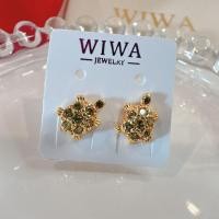 ราคา ต่างหูแป้นเต่าพลอย คนแพ้ง่ายใส่ได้ (20624080429)