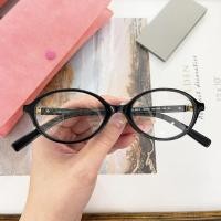 ราคา ร้านไทย สินค้าพร้อมส่ง แว่นตาแฟชั่น วินเทจเลนส์ใส ทรงรี ป้องกันแสงสีฟ้า แว่นตาสายตาสั้น (23040926569)