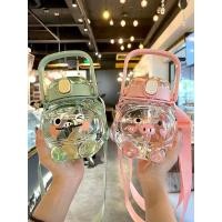 ราคา 1000ml ฮิตสุด กระติกน้ำทรงอวบอ้วน น่ารักมากกกก สไตล์เกาหลี มาพร้อม3 สีและสายสะพายให้เลือก BBX 0823 (19519107259)