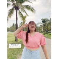 ราคา เสื้อคอวีแขนตุ๊กตาสาวอวบ อก36 46นิ้ว (18606287390)