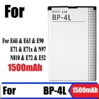 ราคา แบตเตอรี่ หมาะสำหรับ Nokia BP 4L Nokia E63 E61i E71 E71x E52 E72 N97 N810 3310 6300 งาน แบต 1500mAh แบตมีมอก คุณภาพดี แบต BP 4L (20297020840)