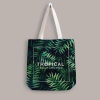 ราคา กระเป๋าผ้า สะพายข้าง ขนาด 8x40x42 ซม กระเป๋าผ้าพิมพ์ลาย กระเป๋าผ้าใบใหญ่ กระเป๋าShopping กระเป๋าผ้า กระเป๋าผ้าพิมพ์ลายใบไม้ (7936576930)