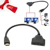 ราคา HDMI Male Dual Twin HDMI Female 1 to 2 Way Splitter Adapter Cable For HD TV (368015036)
