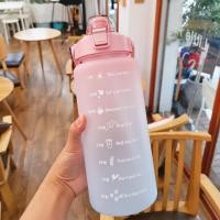 ราคา กระบอกน้ํา 2 ลิตร ขวดน้ำ 2 ลิตร ลิตร ปริมาณ 2000mlขวดน้ำบอกเวลา ขวดน้ำขนาด 2 ลิตร ของแท้ ตัวถูก (14707325589)