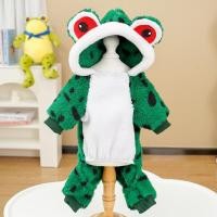 ราคา พร้อมส่ง ชุดลายกบเขียวตาโต ชุดสี่ขามีฮู้ด ผ้าขนปุย ชุดนอนสุนัข เสื้อผ้าสัตว์เลี้ยง หมา แมว (22843410219)