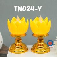ราคา เชิงเทียนดอกบัว 1คู่ เทียน LED ดอกบัว เทียนใส่ถ่าน AAA ไหว้พระ ไหว้เจ้า (22717996511)