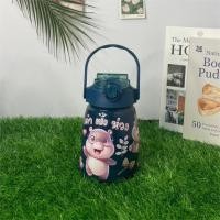 ราคา กระติกน้ำลายหมูเด้ง สแตนเลส304 มีหูหิ้ว เก็บอุณหภูมิได้ กระบอกน้ำ900ML กระบอกน้ำสแตนเลส ขวดน้ำเด็ก (23040460807)