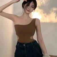 ราคา Foya 1 เสื้อครอปเปิดไหล่ข้างเดียว เสื้อครอปสายเดี่ยว สปอร์ตบรา เว้าเอวเพิ่มความเซ็กซี่ ผ้าร่องอย่างดี B5 (13035212001)