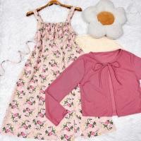 ราคา ส่งฟรี New เดรสพร้อมเสื้อคลุม แบบยาววว (22762120764)