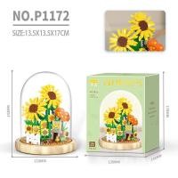 ราคา เลโก้ดอกไม้ DIY ดอกกุหลาบ ดอกทานตะวัน ดอกคาร์เนชั่น เลโก้อนุภาคเล็ก ของขวัญสำหรับสาวๆ (23206745320)