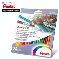 ราคา Pentel Arts ดินสอสี สีไม้ระบายน้ำ เพนเทล ด้ามยาว 12 24 36 สี (2717606260)