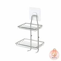 ราคา ที่วางสบู่สแตนเลส ไม่ต้องเจาะผนัง ชั้นวางของ วางสบู่ ฟองน้ำ ที่ใส่สบู่ก้อน soap dish (23319670349)