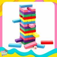 ราคา 250TOYS เกมส์ครอบครัว เกมส์ตึกถล่ม ไม้ตัวเลข 54 ชิ้น พร้อมลูกเต๋า wood Intelligence Digital stack high ของเล่นไม้ ตึกถล่ม ของเล่นเสริมพัฒนาการ (12453434009)