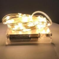 ราคา 3M 5M 10M Light สายไฟหิ่งห้อย LED ลวดทองแดง ไฟตกแต่ง LED หยดน้ำ ใส่ถ่าน 2AA 3ก้อน 3เมตร 5เมตร 10เมตร 1ชุด (22296127144)