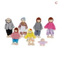 ราคา บ้านตุ๊กตา Dfhws ตุ๊กตาครอบครัวไม้เล็กๆชุดของเล่นตัวเลขแต่งตัวเด็ก (19415094881)