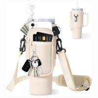 ราคา HikeHaven กระเป๋าใส่ขวดน้ำ40ออนซ์มีสายรัดแบบปรับได้กระเป๋าใส่ขวดน้ำทำจากนีโอพรีนสำหรับใส่ถ้วย Stanley Quencher (22922950547)