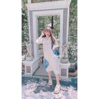 ราคา เดรสยางแขนยาวย้อมครามเนื้อผ้าฝ้าย (22128247273)