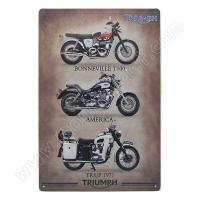 ราคา ป้ายสังกะสีวินเทจ Triumph Motorcycles Series (110237028)