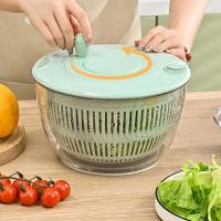 ราคา ตะกร้าล้างผัก ที่สลัดน้ำออกจากผัก แบบมือหมุน สลัดสปินเนอร์ เครื่องอบแห้งผักหั่นผัก (22827758537)
