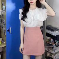 ราคา SODSAI พร้อมส่ง กระโปรงสั้น ทรงเอ เอวสูง ผ้าฮานาโกะ สุดน่ารัก (21392501667)