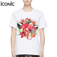 ราคา T shirt iCONiC FLEMING T SHIRT 5666 เสื้อยืด พิมพ์ลาย ดอกไม้ นกฟลามิงโก้ (21598561050)