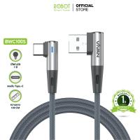 ราคา ROBOT สายชาร์จ สายชาร์จไอโฟน สายชาร์จ iphone lightning Fast Charge 2 4A ของแท้ 100 RSL100 รับประกัน1ปี สีเขียว Micro USB iOS Type C สายชาร์จ Fast Charge Data Cable (19494761670)