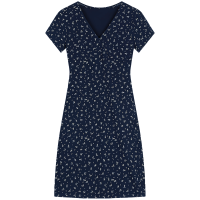 ราคา KaeKai พร้อมส่ง เดรสเกาหลี คอวี แขนสั้น ลวดลายดอกไม้ ผ้าเรย่อน ทรงเข้ารูป มีให้เลือกสั้น ยาว เหมาะกับสาวๆสายหนาว (23222550102)