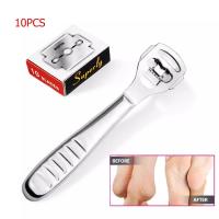 ราคา ที่ขูดส้นเท้า มีดโกนส้นเท้า พร้อมใบมีด 10 ชิ้น มีดขูดส้นเท้า Heel scraper ใบมีดขูดส้นเท้า ขูดส้นเท้า ส้นเท้าแตก (10806496770)