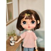 ราคา Blythe ผ้าเล็ก ob24หกส่วนเสื้อผ้าตุ๊กตา azone 19ข้อต่อเสื้อยืดลายทางคอกลมน่ารัก (21538817085)