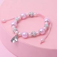 ราคา สร้อยข้อมือจี้ความรักสร้อยข้อมือถักเพชรมุกสีชมพูยูนิคอร์นน่ารัก (19517972576)